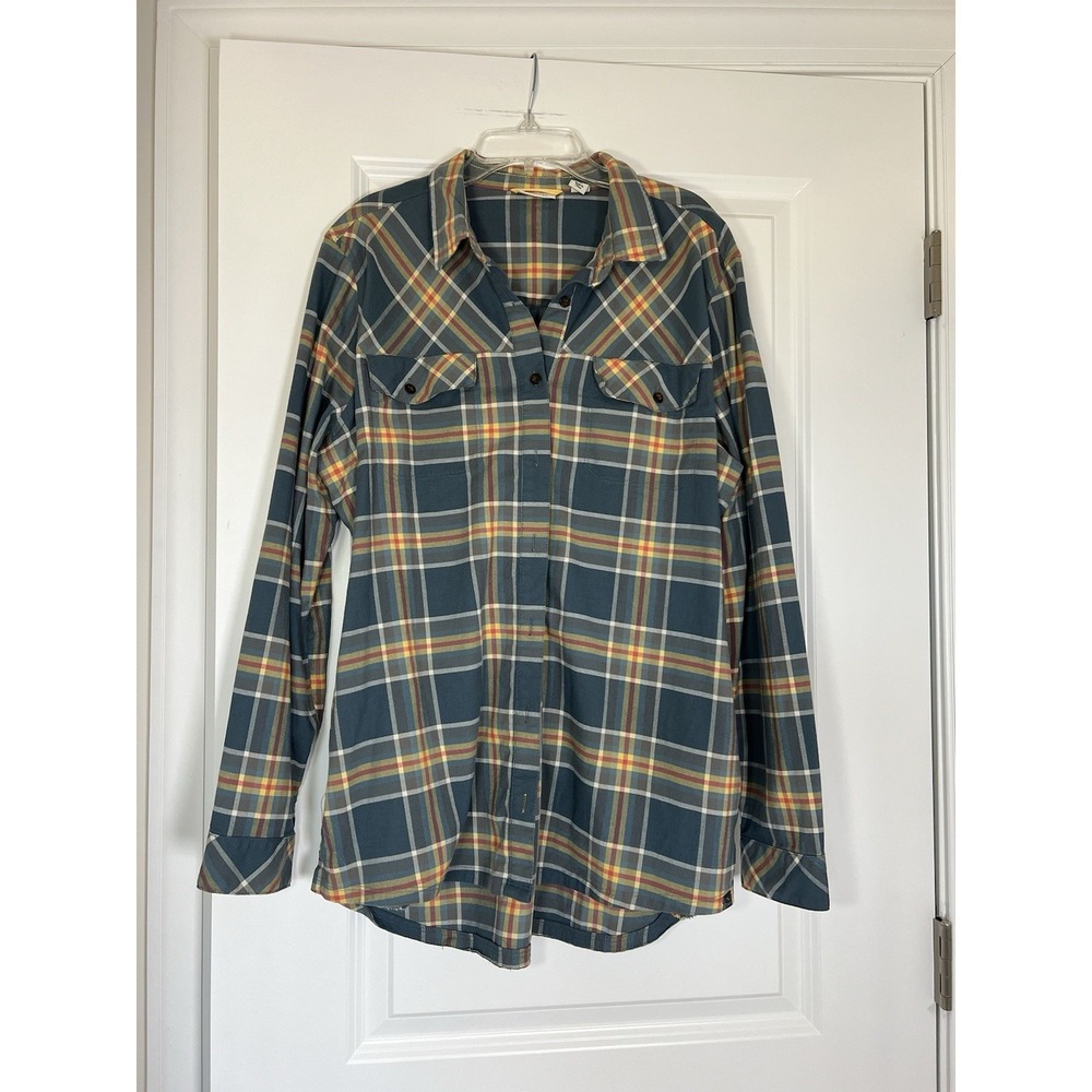 Men's LL Bean Plaid Flannel Button Down Shirt Large Traditional Outdoors‎